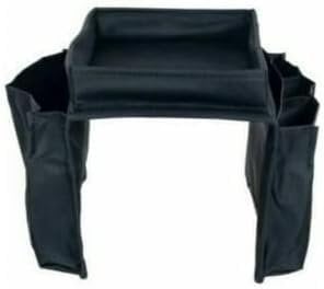 Sofa Armrest Storage Organizer, Anti-Slip 6 Pockets Couch Chair Hanging Storage Holder, for Cellphones, Magazines, Drinks, Snacks, Tv Remote, Tablet, Glasses, SpcaeSaver Bag (Black)