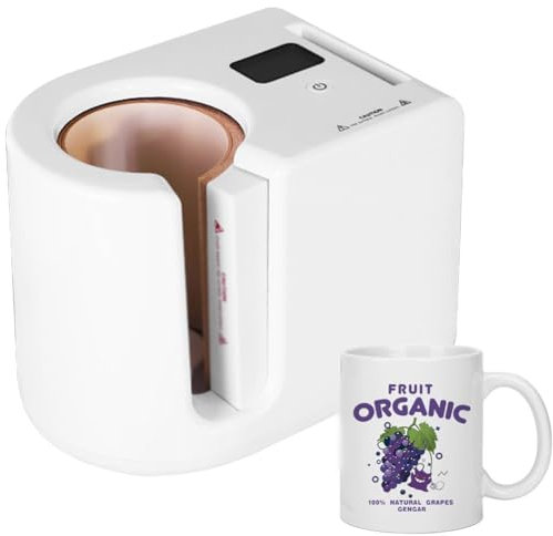 BOBVB Mini pressa per Tazze, pressa di Calore Automatica per Tazze, Macchina da Stampa Portatile a Sublimazione per trasferimento di Calore da 11 Once, impostazione One-Touch, Temperatura temporale