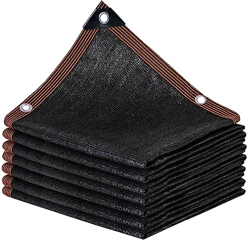 QLOFEI Red de Sombra, 60%-70% de Protección Solar Al Aire Libre Malla Sombra con Ojales, Malla Sombreadora Exterior para Jardín Pérgola Invernadero Césped Gallinero, Fácil de Colgar (Negro-2.5x3m)