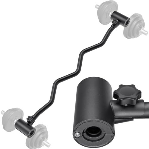 Kipika Verstellbarer Kurzhantel-zu-Hantel-Konverter – EZ-Curlingstangenadapter – vielseitige Gewichtheberausrüstung für das Fitnessstudio zu Hause – passend für Standard-Hanteln – hält bis zu 45 kg