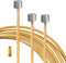 XJKLBYQ Fahrradschieber -Kabel -poliertes Fahrraddrahtkabel kompatibel mit/sram für Mountainbike, Rennrad, MTB Mailleur Cable 1,2 x 3000 mm Gold, Gehäuse USB -Zahnradkabel
