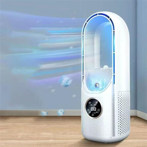 Condizionatore portatile, aria condizionata fredda ricaricabile, ventola di raffreddamento alimentata USB: 6 livelli di umidità e velocità per