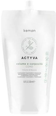 Kemon - Actyva Volumen und Fülle Cond, Spülung für feines Haar mit Volumenwirkung mit Leinsamen, ohne Silikone - 500 ml