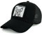 SINABIN Unisex bestickte Patch-Trucker-Mütze, Netzstoff, Snapback-Baseballkappe, Schwarzer Hund (Frenchie), Einheitsgröße