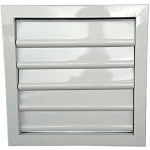 Persianas de ventilación cuadradas de aleación de aluminio con aspas móviles de 25 cm x 25 cm