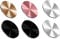 6 Pcs Phone Magnet Sticker - Ultra Thin Metal Plate for Magnetic Phone Holder, Self-Adhesive Universal Round Sticker for Car Mount - Black, Silver, Golden, Pink