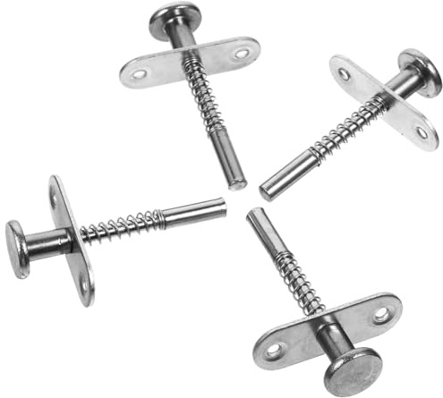 KONTONTY 2sets Spring Buckle Lock Crib Latch Replacement Spring Loaded Latches for Window Screen Repair Kit 4pcs*2