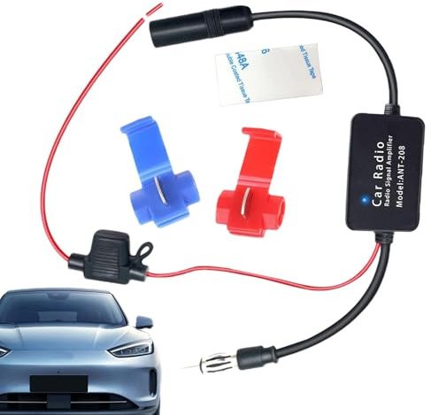 Generisch Autoradio-Antennenverstärker, 12V Stereo FM AM Radiosignalverstärker, Antennensignalverstärker, Antennenverstärker für Auto, LKW, SUV, Stereo, Audio, Radio