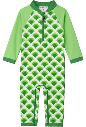 weVSwe Maillot de Bain Une Pièce Manches Longues pour Bébé Protection Solaire Vert pour Garçon de 12 à 18 Mois