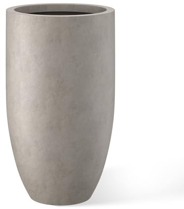 Kante Planter, Weathered Concrete, 24 Tall