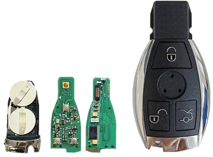 3 Tasten Smart Car Key Taste Ersatzgehäuse autoschlüssel gehäuse funkschlüssel schlüssel Punto für Mercedes Benz A C E R S CL GL SL CLK SLK mit 2 Batteriehalter Fernsteuerung (433mhz-nec-3Tasten)