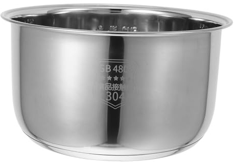 BESTOYARD 304 Stainless Steel Electric Cooker Inner Pot 3l Zero Coating Replacement Accessory Part for Rice Cookers Universal Cooking Vessel