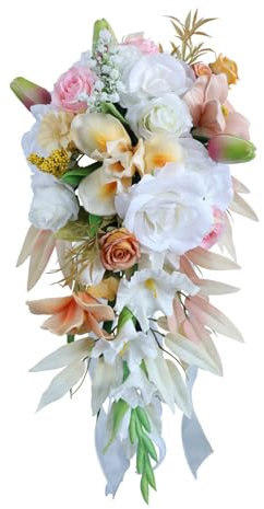 RETUOLWAG Blumensträuße für Hochzeiten, künstliche Blumen, Brautjungfern, Blumensträuße für Braut, Verlobung, Party, Dekorationen