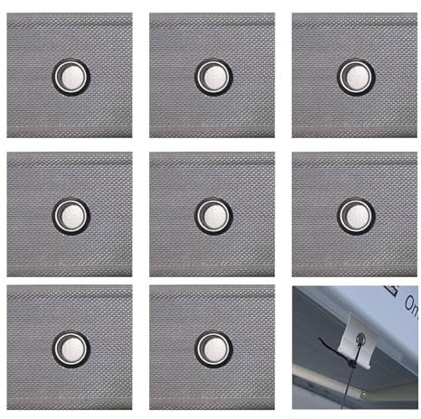 BinXiaoQin 8 ganci per tende da sole, per roulotte, 5/6 mm-7/8 mm (grigio)