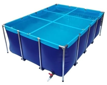 Generico Grande laghetto per Pesci Fuori Terra in PVC - Piscina per acquacoltura per Allevamento di Koi, irrigazione del Giardino, conservazione temporanea e visualizzazione - Piscina per Pesci in Te