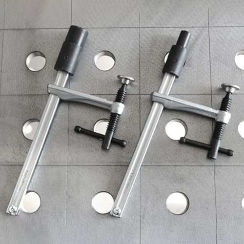 FACULX Pince de maintien à action rapide, trou de 16/28 mm, clip de bureau à action rapide pour établi (16 mm)