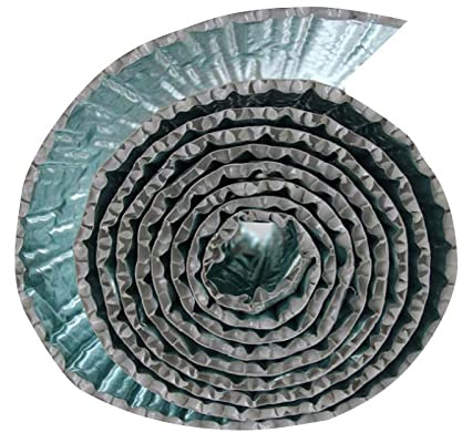 Reflektierende Luftpolsterfolie, Isolierplatten – energiesparende Heizkörper-Reflektorfolie, doppelte Aluminium-Luftpolsterfolie, Hitzeschutz für Schuppen, Garage, Wand und Boden, Dampfsperre