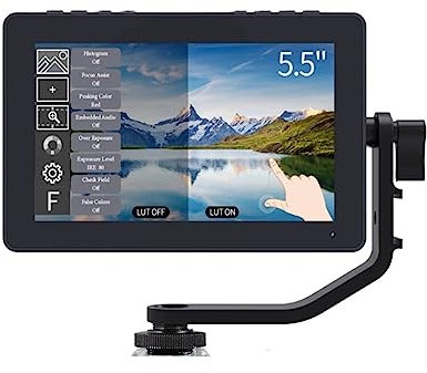 Monitor della telecamera, Monitor da campo for fotocamera DSLR touch da 5,5 pollici F5 Pro V2 3D LUT FHD1920x1080 4K Video Focus Assist con Type-C