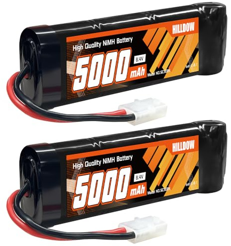 Hilldow 5000mAh 8,4V NiMH-Akku Hochkapazitäts-Akku-Pack mit TMY-Stecker für Auto LKW Panzer Flugzeug Helikopter (2 Packungen)