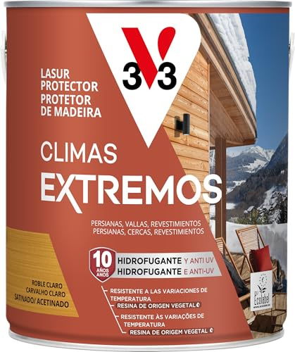 V33 Lasur Protector Climas Extremos Satinado Roble Claro 2,5L