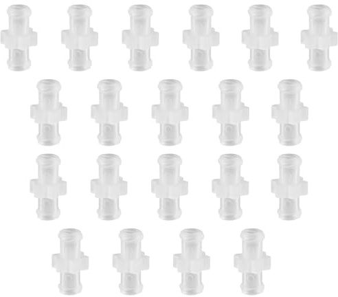 Wellrun 20 Pcs Syringe Adapter Connectors,Female to Female Luer Lock Syringe Coupler,Close Connector Fittings for Laboratory, Industrial Use