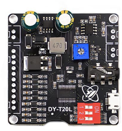 RASTKY 9-Kanal-Eins-zu-eins-Steuerungs-Audio-Player-Modul, Vielseitige Actuator-Soundkarte, 6–35 V DC, 15 G, für die Event-Produktion