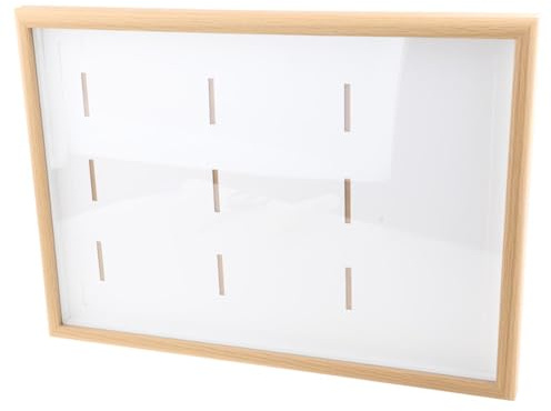 KinderCoring Medals Display Case Holz Medaillen Sammelrahmen Foto Rahmen Aufbewahrungsbox Triathlon Schwimmen Fußball für Sportler Sammler Büro, A3