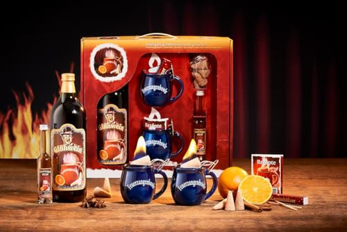 Feuerzangentasse Geschenkset, Klassisch, Blau - für Feuerzangenbowle