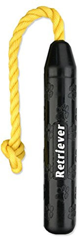 Mammoth TireBiterII Retriever with Poly Float Rope – Natural Rubber Dog Toys – Dog Toys for Extra Long Interactive Fetch and Play –It Floats 11”