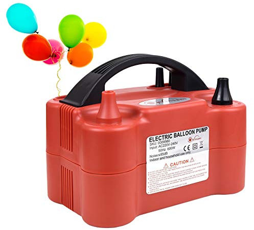 Vinsani® Powerful 600W Balloon Inflator Electric Pump - Portable Dual Nozzle Electric Balloon Blower for Party, Wedding, Birthday, Promotional Activities and Festival Decoration