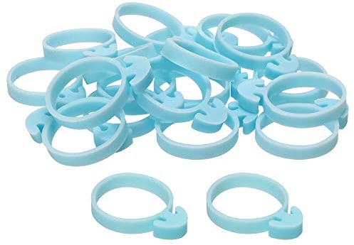 Mini Skater 20Pcs Pastry Bag Ties Reusable Silicone Cake Decoration Bag Piping Bag Ties Icing Bag Clips (Blue)