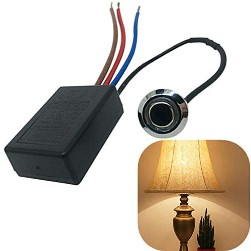 1 interruptor táctil, interruptor táctil de 4 hilos para lámpara de bombilla incandescente, para sensor de luz de escritorio con lámpara táctil interruptor atenuador de reparación