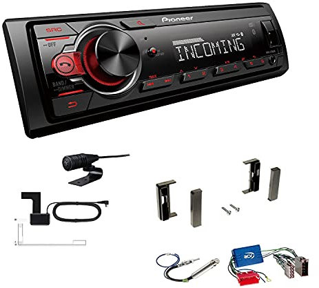 Pioneer MVH-330DAB 1 DIN Autoradio DAB+ Bluetooth USB AUX kompatibel mit Audi TT 1998-2006 schwarz