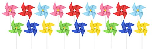 Windmühle Kuchen Topper Mini Pinwheel Cupcake Topper Picks Dessert Obst Zahnstocher Tortenstecker für Baby Kindergeburtstag Hochzeit Party Kuchen Deko 18 Stück