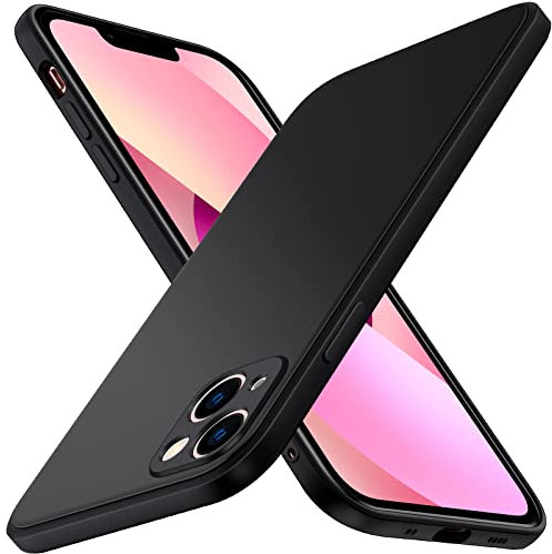 ivoler Negro Mate Funda para iPhone 13 Mini 5.4 Pulgadas con Protección de Cámara, Carcasa Protectora Antigolpes, Ultrafina Suave TPU Silicona Caso Delgada Anti-Choques Case