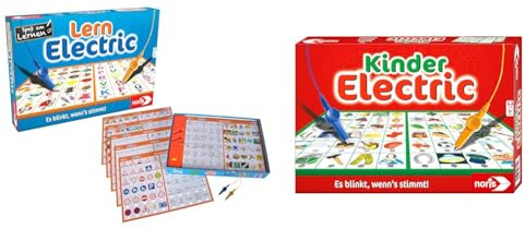 Noris 606013711 Lern Electric Der Lernspiel-Klassiker was passt zusammen & 606013702 Kinder Electric Der Lernspiel-Klassiker, was passt zusammen, Es blinkt, wenn's stimmt, ab 4 Jahren