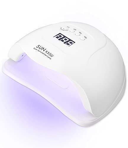 168W Lampada Unghie LED UV Professionale Fornetto per Manicure/Pedicure 4 Timer 10s/30s/60s/99s Display LCD Permanente Smalto Semipermanente Automatico Sensore Piastra Rimovibile per Gel Nail Polish