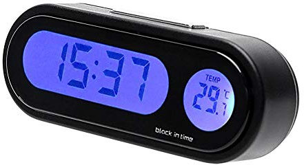 Creperture Auto Uhr, Tragbare Mini LCD Digitaluhr Tisch Mehrzweck Auto Armaturenbrett Schreibtisch Elektronische Uhr mit Kalenderanzeige, Autouhr für Auto, Armaturenbrett, Zuhause, Schreibtisch, Büro