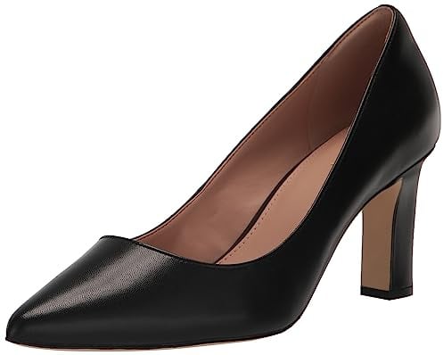 Cole HAAN Womens Mylah Heel Pump 75MM, Black Leather, 7 B US