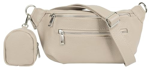 Samantha Look Gürteltasche Echt Leder Damen Made in Italy, Bauchtasche, Crossbody Hüfttasche, Hüftgürtel aus Leder