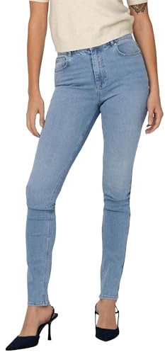 ONLY Damen Onldruna Hw Skinny Dnm Pimbox, Light Medium Blue Denim, 25W / 30L