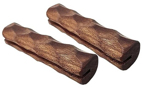 Oshhni Asas de Sartén para Barbacoa, Mango de Madera Antiescaldado, Resistente Al Calor, Manijas Duraderas para Olla, Manija para Sartén para Parrilla de PES, Rombo