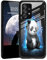 FUYOCWE for Galaxy A53 5G Phone Case,Panda with Headphones Music Design for Samsung Galaxy A53 5G Case (6.5,2022),Shockproof Tough Dual Layer Soft TPU + Tempered Glass Back Cover
