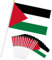 GWAWG 15 Stück Palästina Flagge Klein Palestine Flag, 14×21 cm, Mini Handheld Wehende Palestinian Flag mit Stock Lebendige Farbe