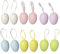 12 Pcs Easter Hanging Eggs，Colorful Plastic Easter Egg Hunt Kit Tree Decorations Home Party Decorations