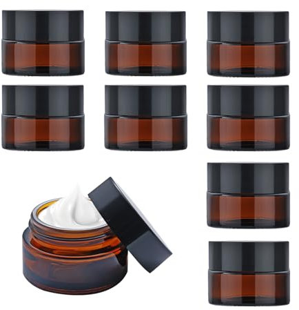 Bocaux en verre ambré, récipient en verre marron (9 pièces 5ml)