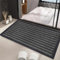 Fit Even Waterproof Rubber Door Mat Outdoor - PVC Non Slip Backed Washable Dirt Trapper Mat Dog Muddy Paws Carpet Runner Rug for Front or Back Door (Grey, 120 x 150 cm)