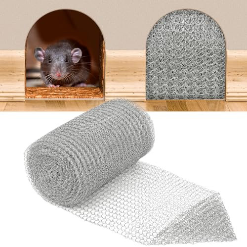 Grillage Souple en Acier Inoxydable 304, Grillage Anti Rongeur 12,7 cm x 6 m, Grillage Rigide pour Protection Contre Les Rongeurs, Le Remplissage de Trous et Le Bricolage