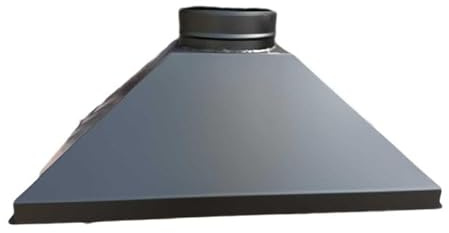 Campana extractora para barbacoa, horno, L 95 x P 58 x H 36 cm, salida de humos 25 cm