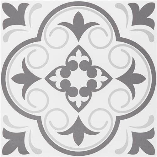 Elffloor Floor Tiles Self Adhesive, Peel and Stick Floor Tiles, Waterproof Vinyl Flooring for Bathroom Kitchen Living Room Bedroom Hallway 30cm×30cm 20pcs